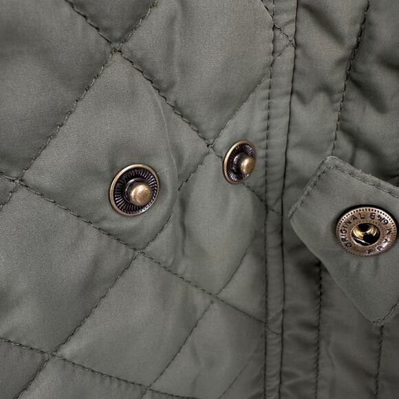 Lands End Quilted Primaloft Jacket in olive green Size XL 18 - Picture 4 of 7